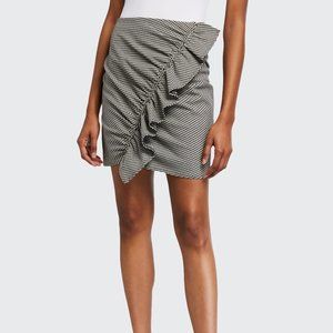 A.L.C. Jupiter Houndstooth Ruffled Mini Skirt